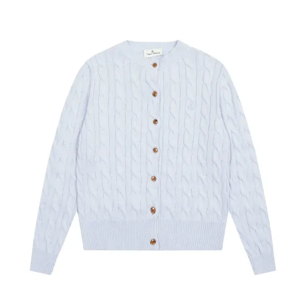 Vivienne Westwood Orb Logo Crewneck Sweater Gray with Red Stripes - 20