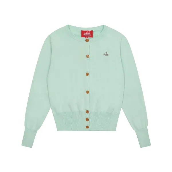 Vivienne Westwood Orb Logo Crewneck Sweater Gray with Red Stripes - 22