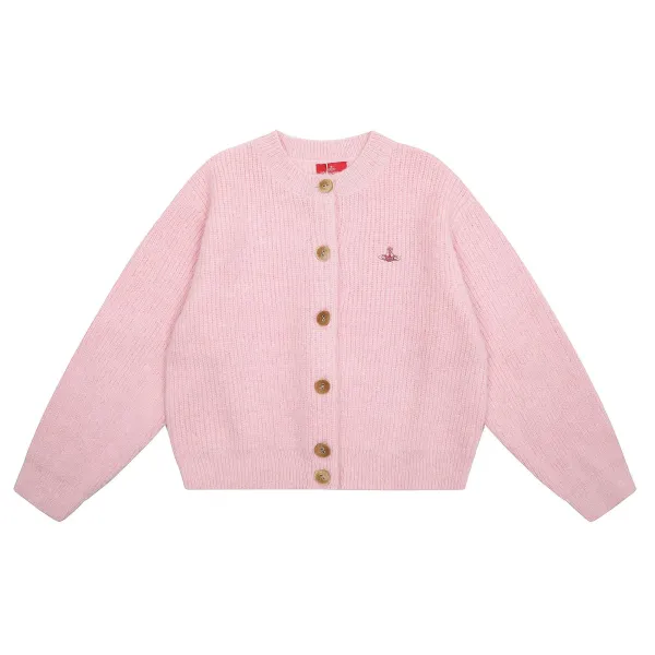 Vivienne Westwood Orb Logo Crewneck Sweater Gray with Red Stripes - 13