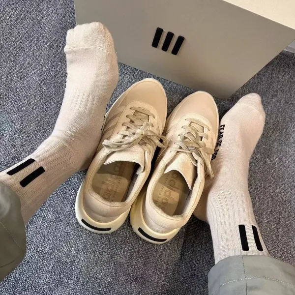 Off-White x Nike Socks Triple Stripe White Beige Black Yellow Gray Socks - 13
