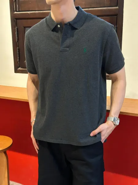 Ralph Lauren Classic Fit Polo Gray - 5