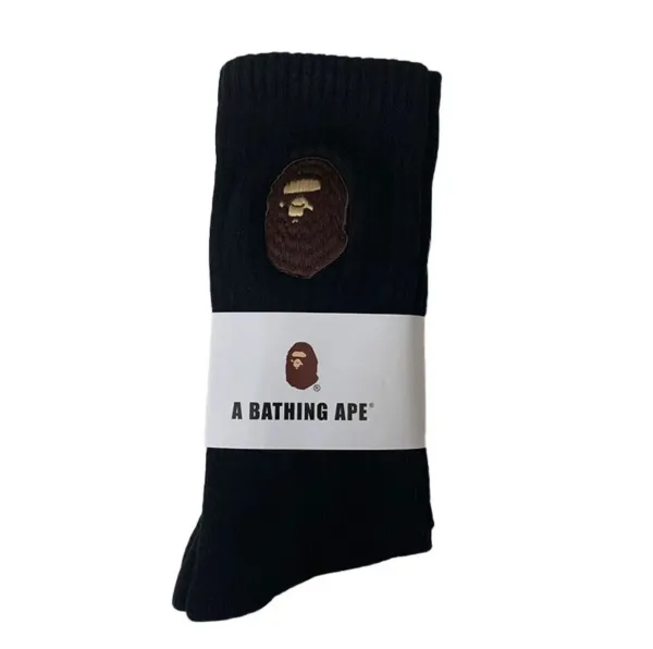 A Bathing Ape Pink Camo Ape Head Socks - 12