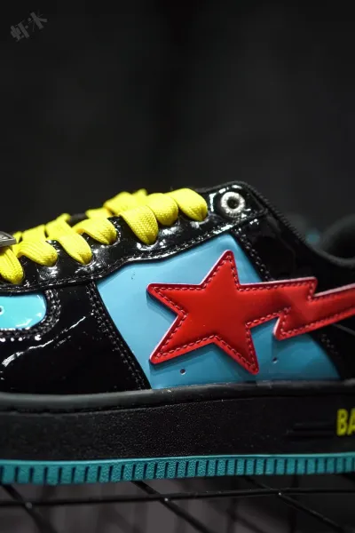 A Bathing Ape Bape Sta Splatter Orange Star Sneakers - 9