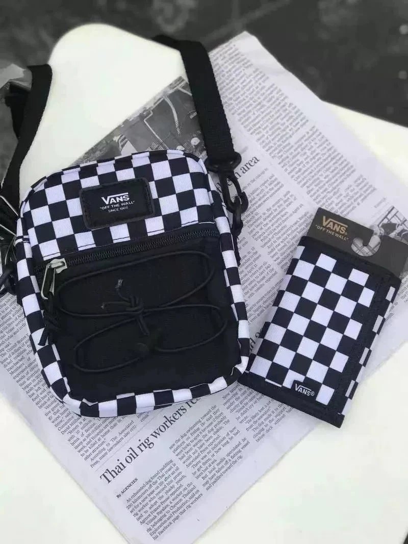 Checkerboard Canvas Wallet photo 6