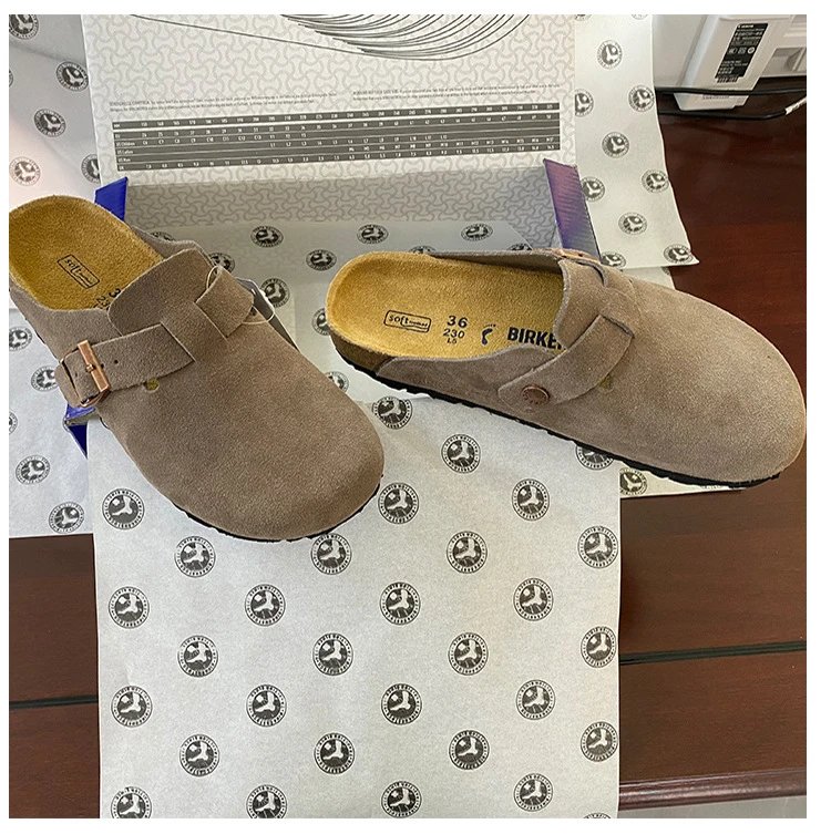 Birkenstock Boston Black Suede Clog Shoes - 3