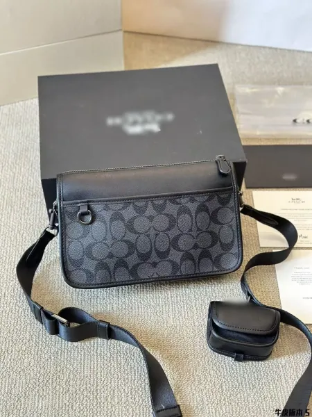 Coach Tabby Crossbody Bag Black Signature Coated Canvas Crossbody Bag - 5