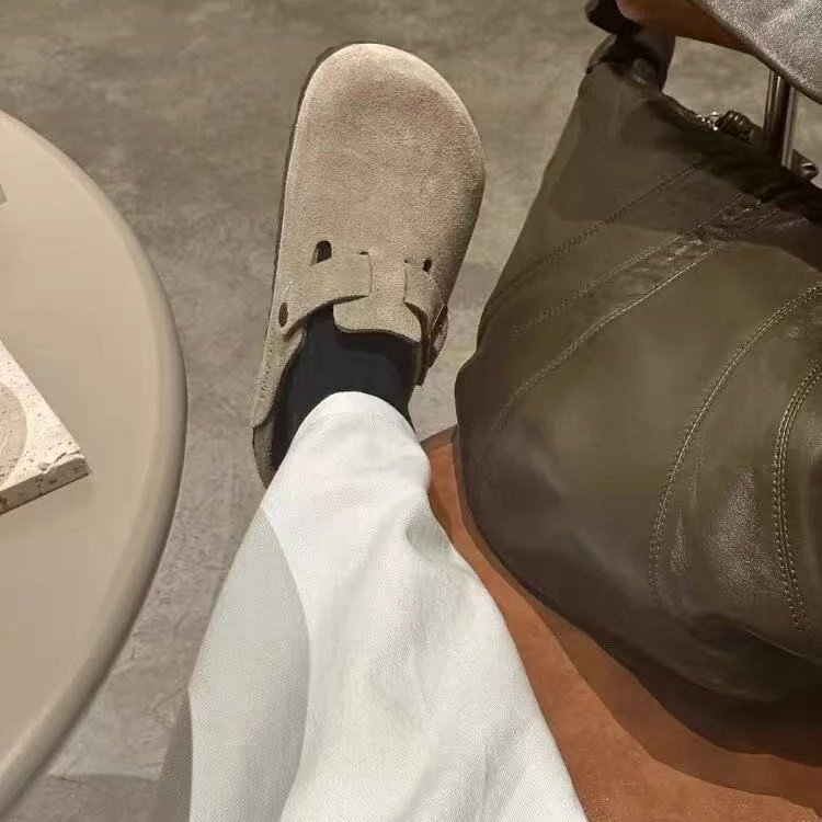 Birkenstock Arizona Taupe Suede Casual Clogs
