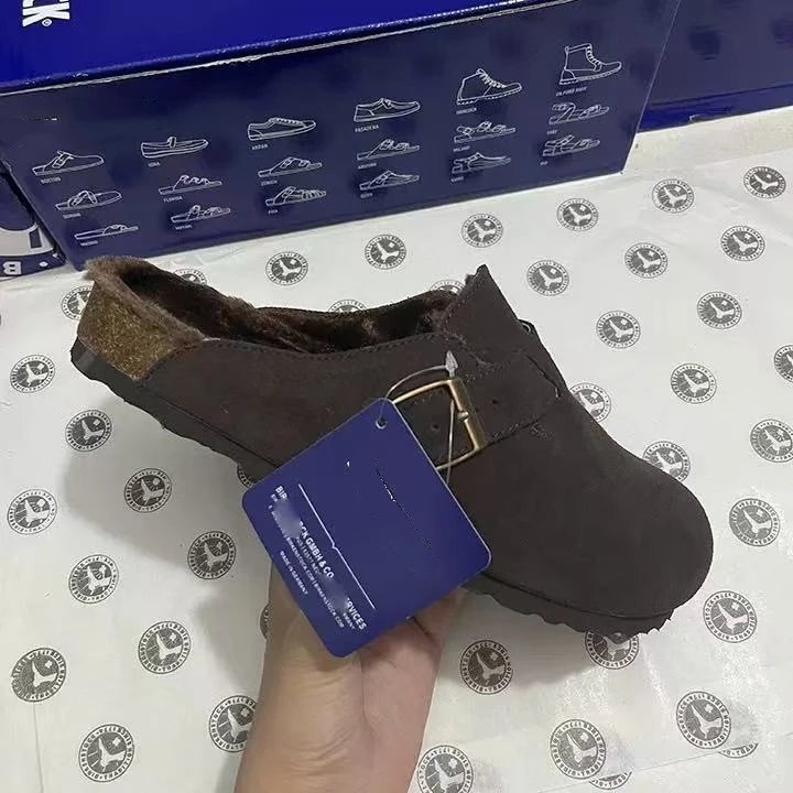 Birkenstock Boston Shearling-Lined Suede Tan Clogs - 8