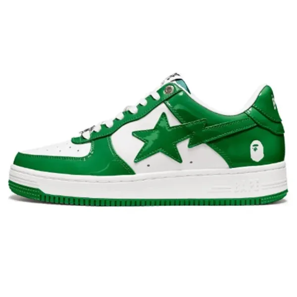 A Bathing Ape Bape Sta Green Star Sneakers - 1