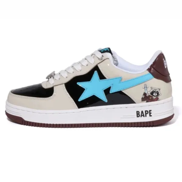 A Bathing Ape BAPE STA x Marvel Rocket Raccoon Blue Star Sneakers - 1