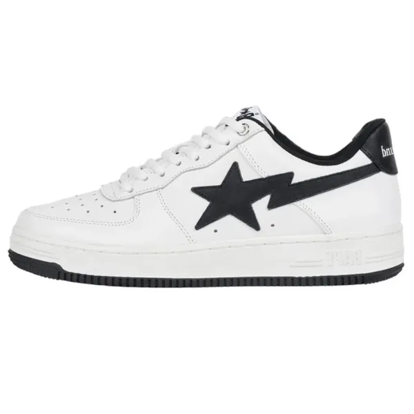 A Bathing Ape Bape Sta White Black Sneakers - 1