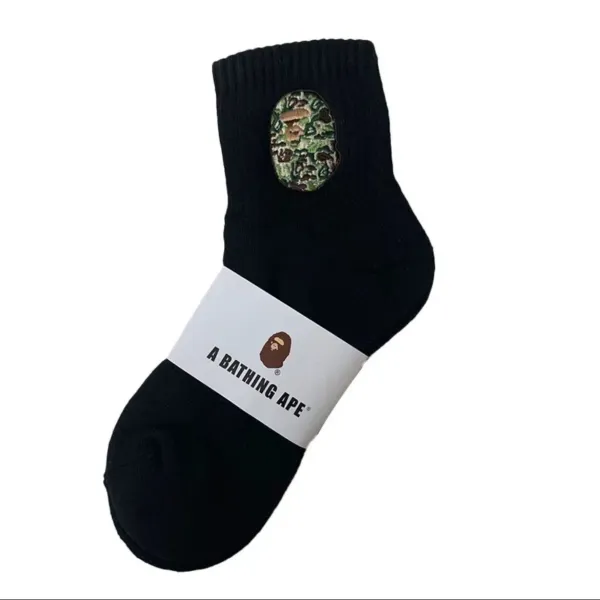 A Bathing Ape Pink Camo Ape Head Socks - 20