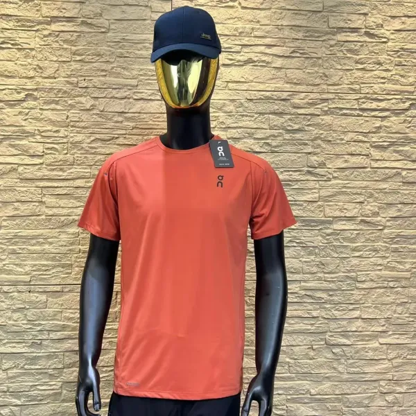 On Running Performance T-Shirt Terracotta T-Shirt - 1