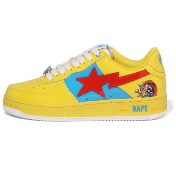 A Bathing Ape x Marvel BAPE Sta Yellow Thor Sneakers - 1