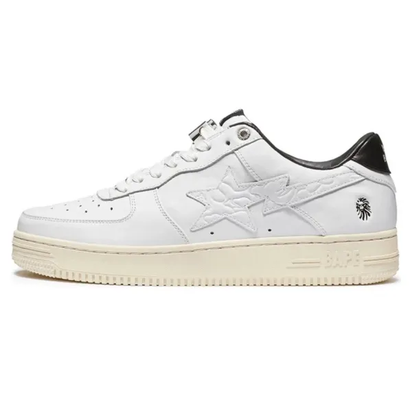 A Bathing Ape Bape Sta White Sneakers - 1