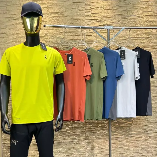 On Running Performance T-Shirt Blue Activewear - 4