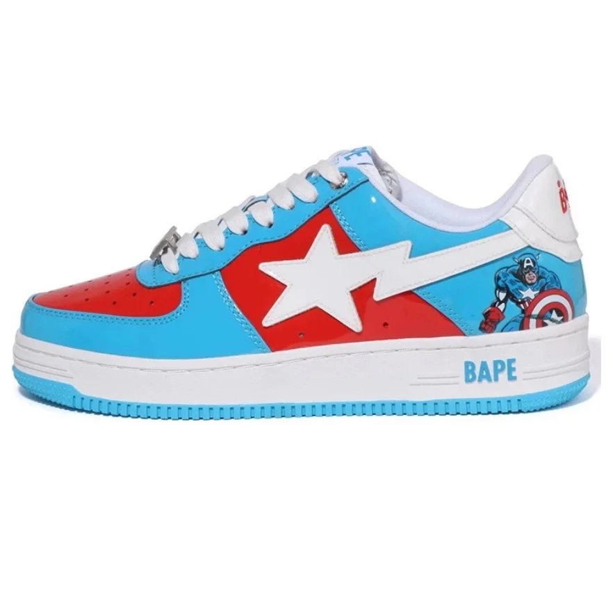 BAPE x Marvel Captain America Sta Low Multicolor Sneakers - 1