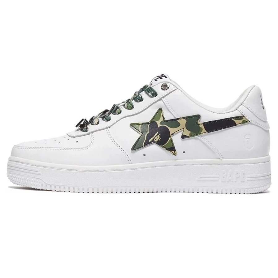 A Bathing Ape Bape Sta Camo White Sneakers - 1