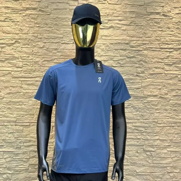 On Running Performance T-Shirt Blue Activewear - 1