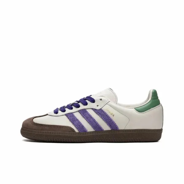 Adidas Samba OG Purple White Green Sneakers - 1