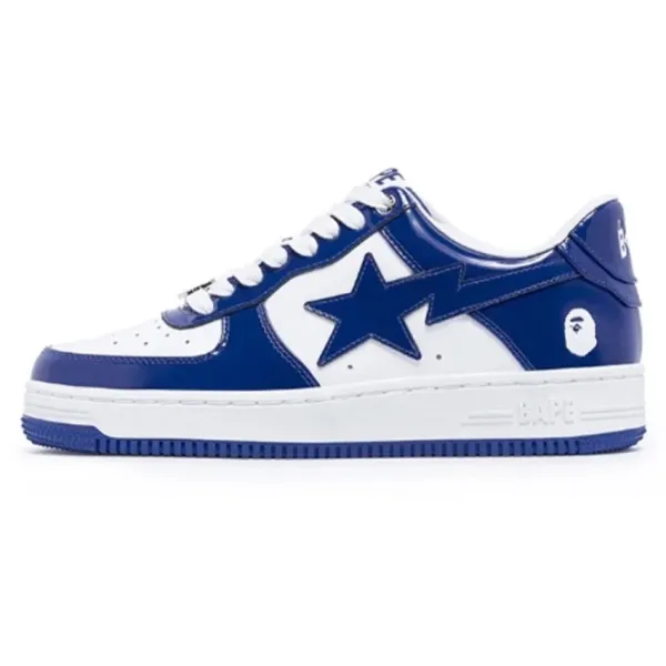 A Bathing Ape Bape Sta Royal Blue and White Sneakers - 1