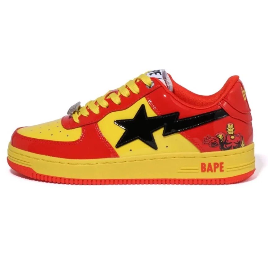 A Bathing Ape x Marvel BAPE Sta Iron Man Red Yellow Sneakers - 1