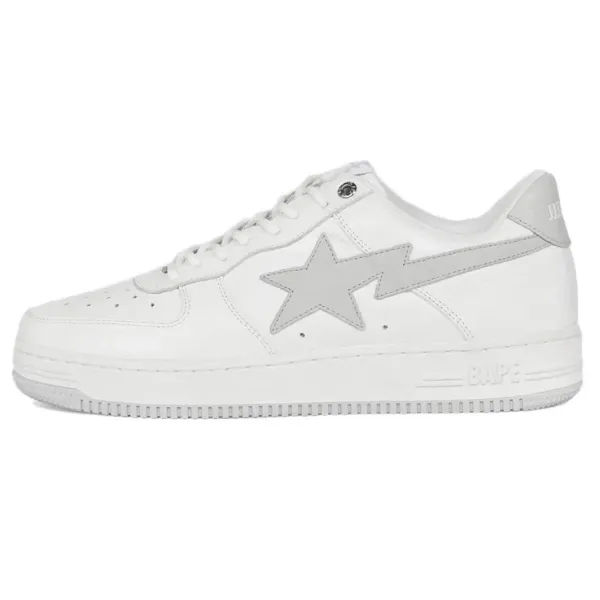A Bathing Ape Bape Sta White Gray Sneakers - 1