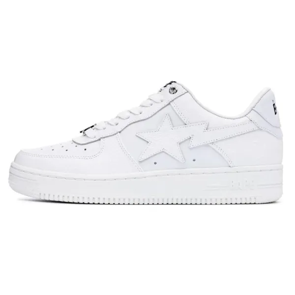A Bathing Ape Bape Sta White Sneakers - 1