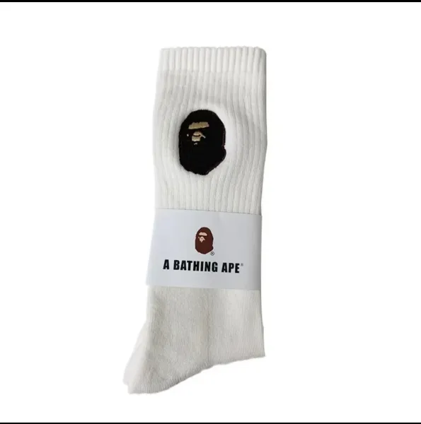 A Bathing Ape Pink Camo Ape Head Socks - 3
