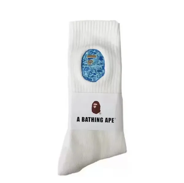 A Bathing Ape Pink Camo Ape Head Socks - 5