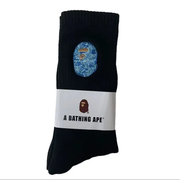 A Bathing Ape Pink Camo Ape Head Socks - 8