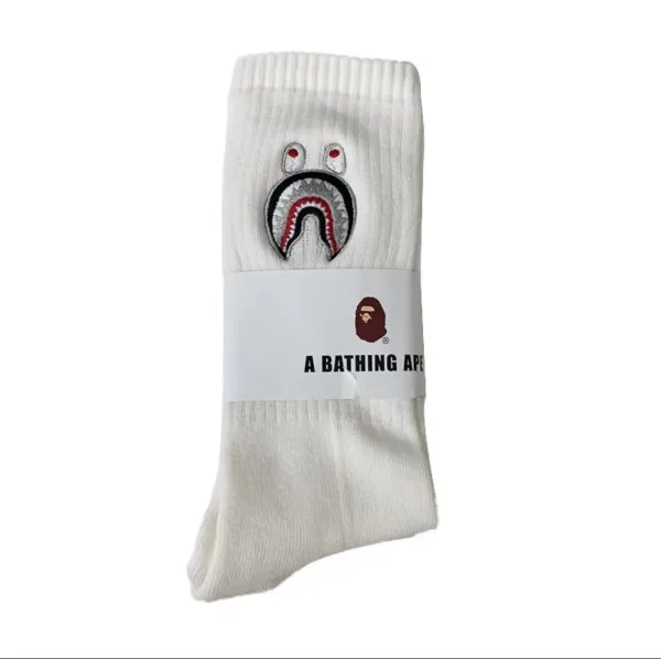 A Bathing Ape Pink Camo Ape Head Socks - 7