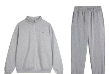 Gray Hooded Straight-Leg Set