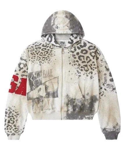 Valley Dreams Hoodies & Sweatshirts Zip-Up Hooded Sweatshirt with Embroidered Graphic and Rhinestone Details — YN-25