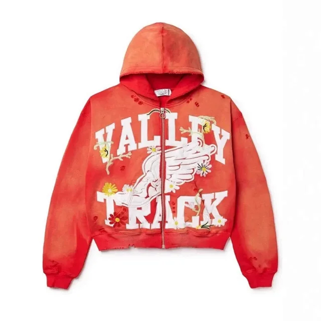 Valley Dreams Hoodies & Sweatshirts Zip-Up Hooded Sweatshirt with Embroidered Graphic and Rhinestone Details product detail image 2