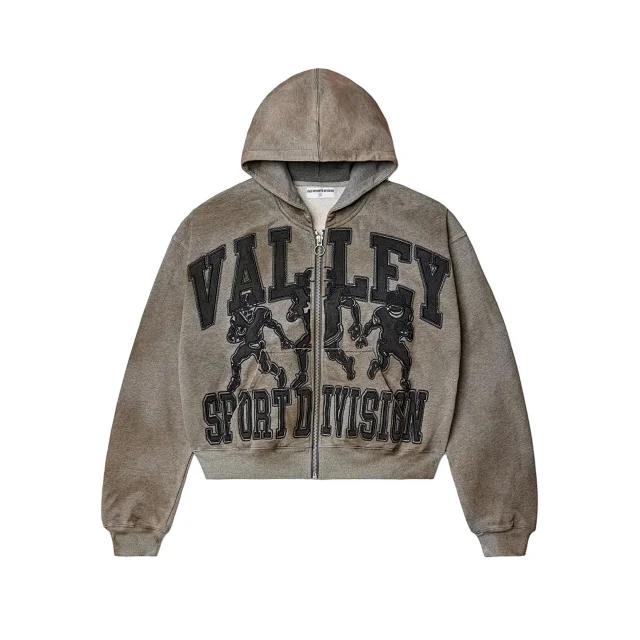 Valley Dreams Hoodies & Sweatshirts Zip-Up Hooded Sweatshirt with Embroidered Graphic and Rhinestone Details product detail image 7