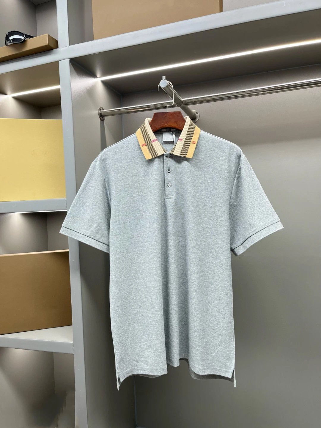 BB Plaid Casual Linen Shirt Cotton Breathable Versatile Short Sleeve T-Shirt