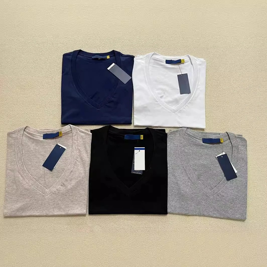 DX19WomenshighqualitySweepCottonTShirtwithVNeckShortSleeve