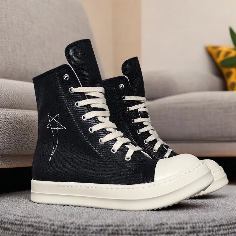 Off-White Industrial High-Top Canvas Boots Beige Sneakers - 2