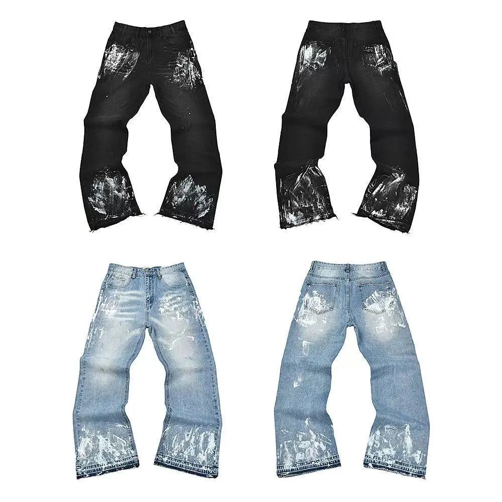 Gucci GG-Embroidered Distressed Denim Jeans - 28