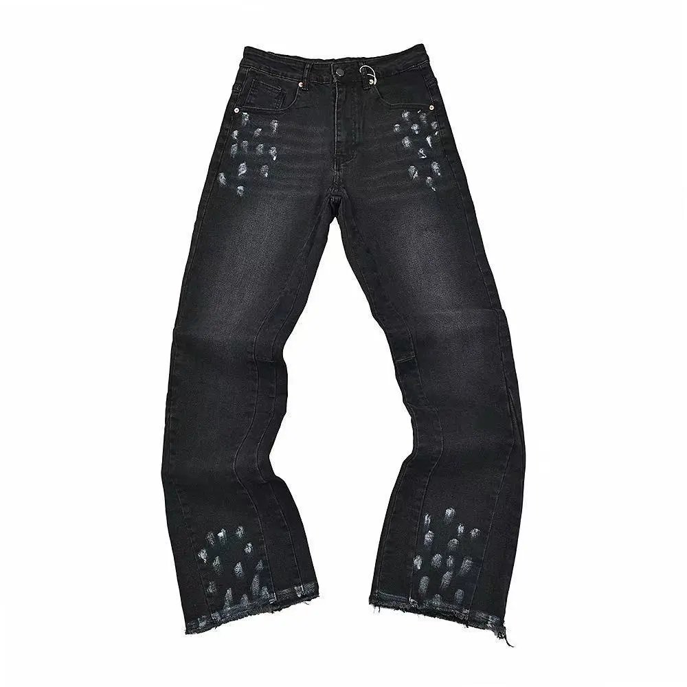 Gucci GG-Embroidered Distressed Denim Jeans - 35