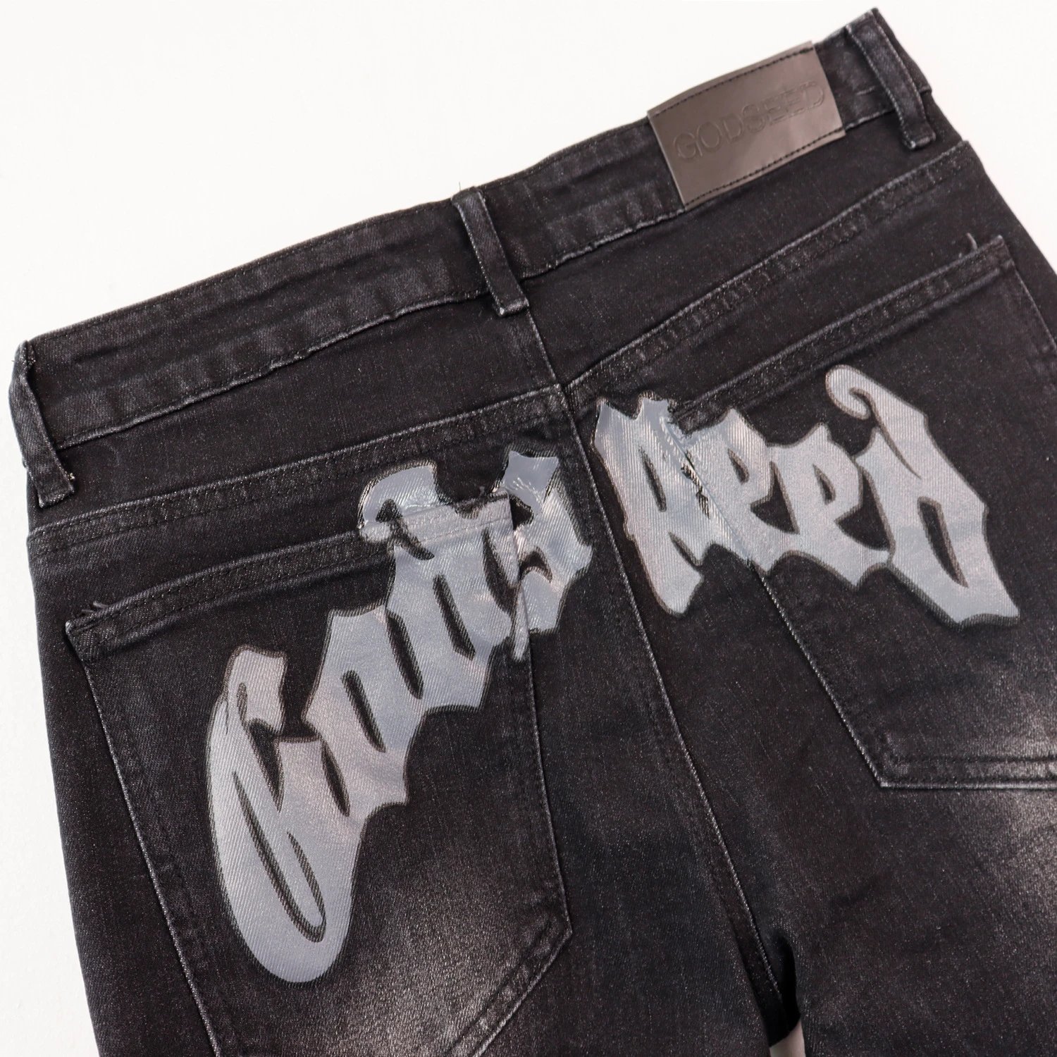 Godspeed Distressed Logo Jeans Blue - 9