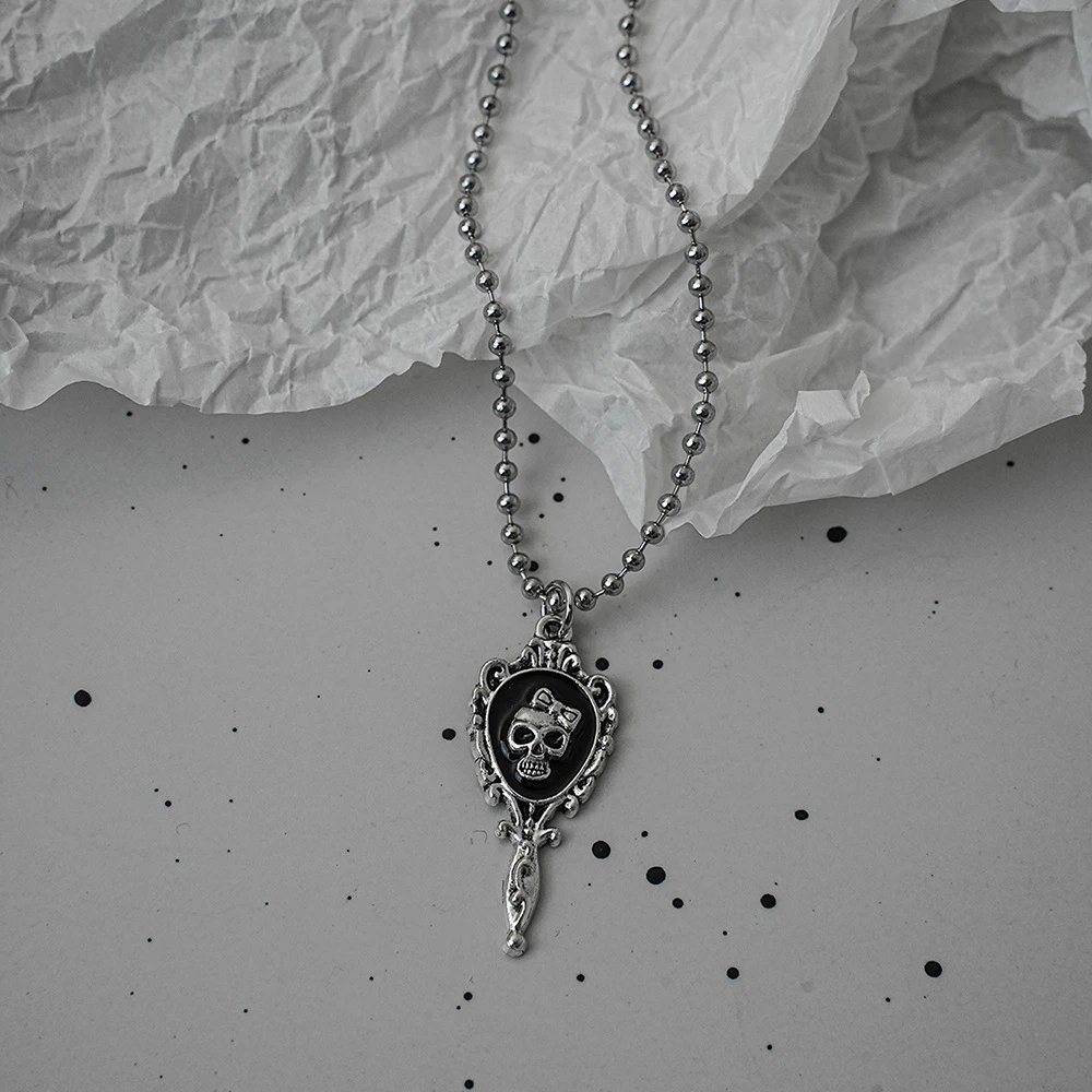 1 Black Skull Beaded Necklace with Sunglasses