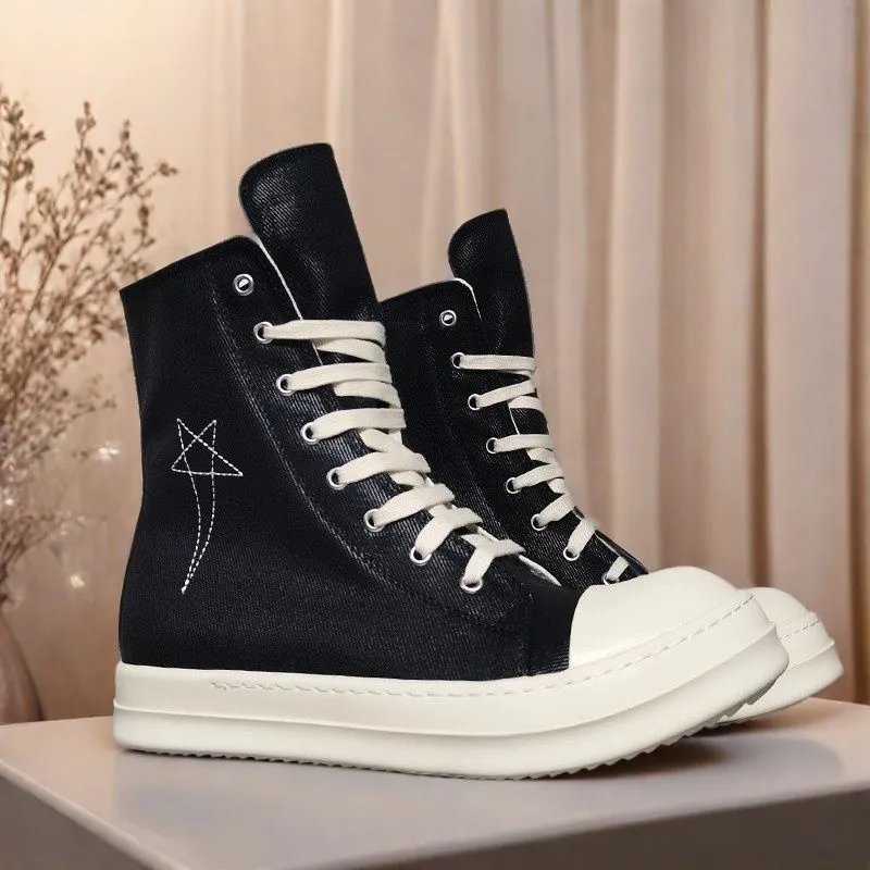 Off-White Industrial High-Top Canvas Boots Beige Sneakers - 5