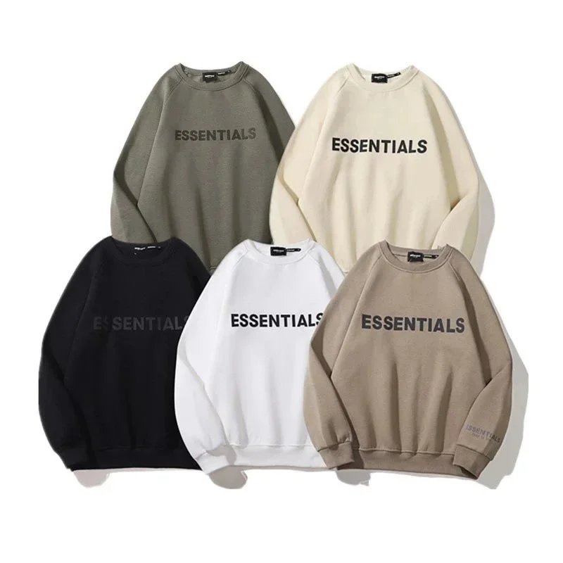 Essentials Black Long Sleeve Sweatshirt