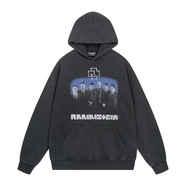 Balenciaga Wave Logo Hoodie Black - 10
