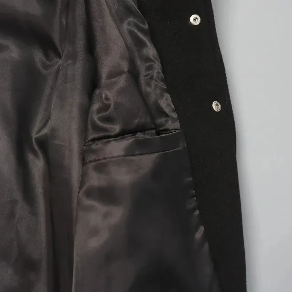 Karl Lagerfeld x Agerfel Varsity Jacket Black and Cream Outerwear - 6