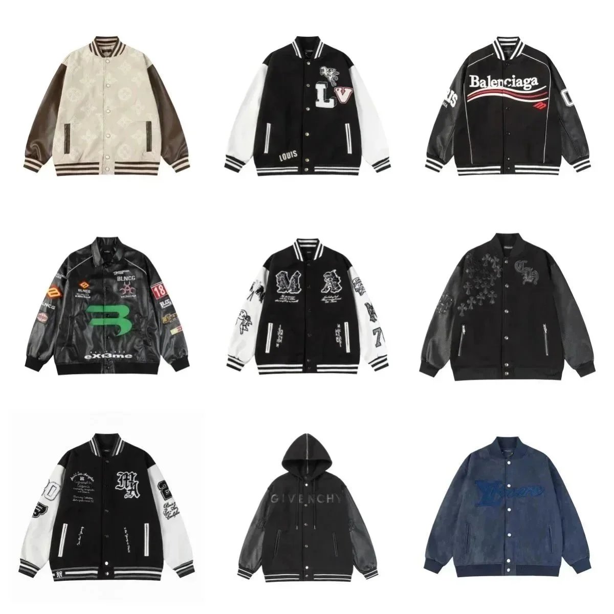 Balenciaga / Louis Vuitton / Givenchy / Other Brand Varsity Jackets [40 styles]