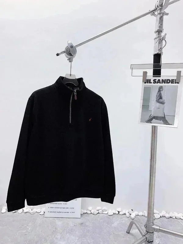Jil Sander Half-Zip Sweatshirt Black Sweater