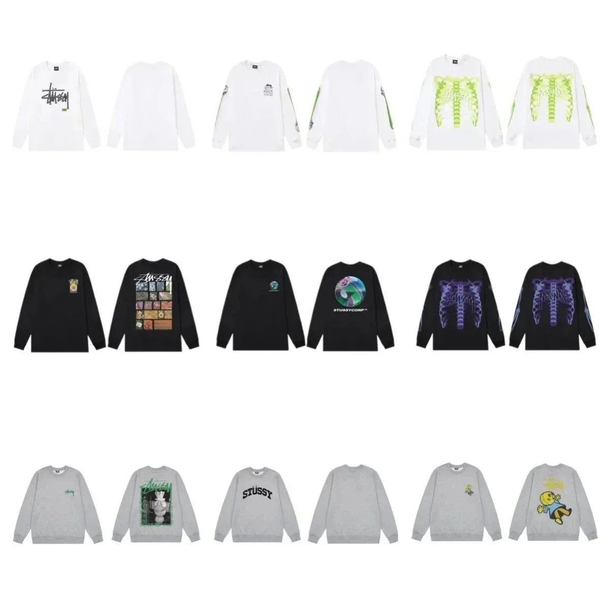 Stussy Long Sleeve Sweatshirts [37 styles]